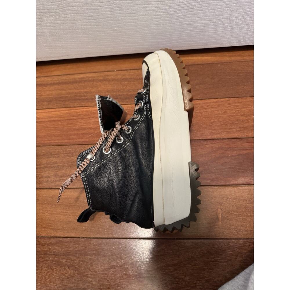 Converse Run Star Hike Platform Leather Hi Top Boot, A04306C Multi Sizes Black/G - Picture 9 of 16
